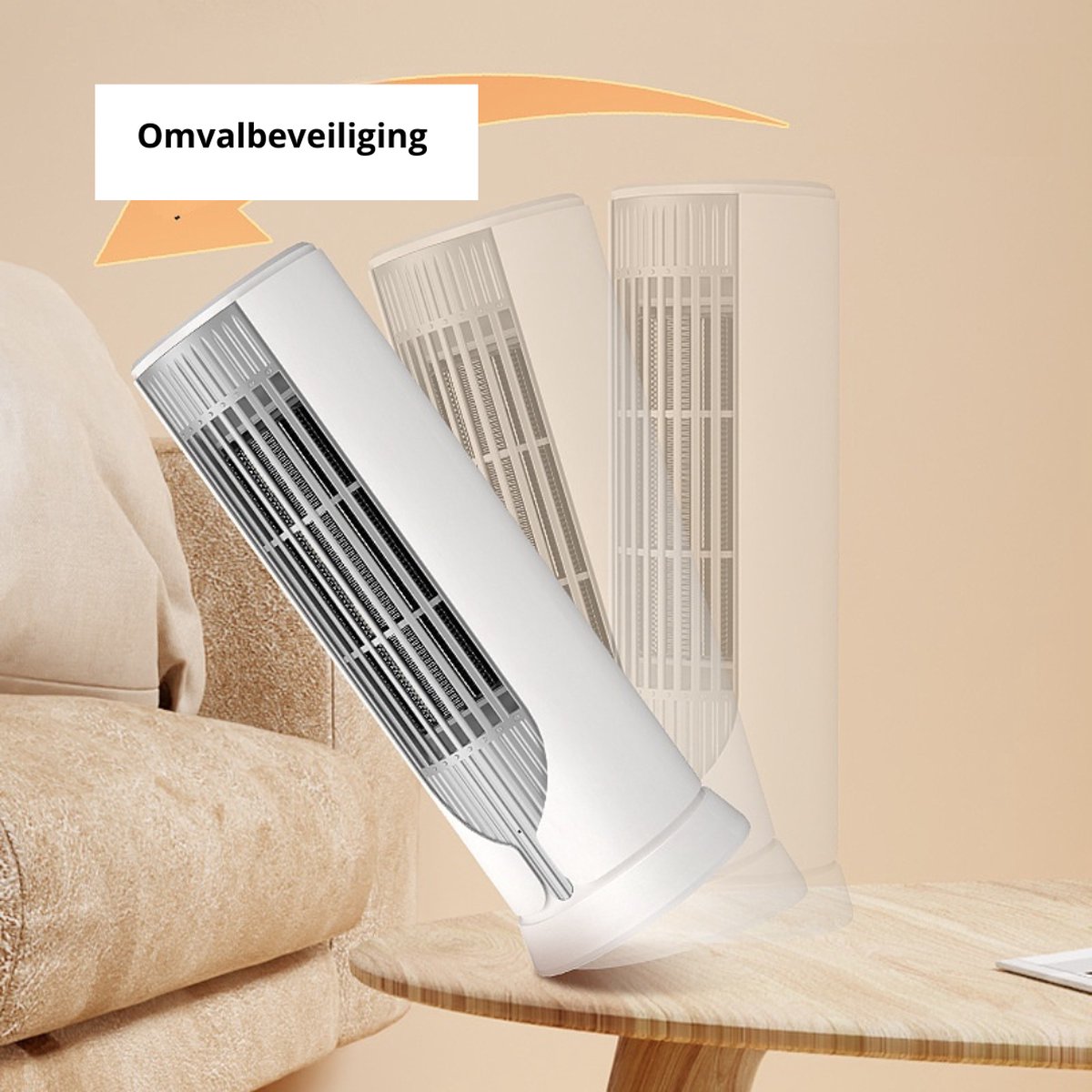 Nivard Elektrische Kachel - Haard - Heater - Mini Kachel - Sta Kachel Blauw – foto 5
