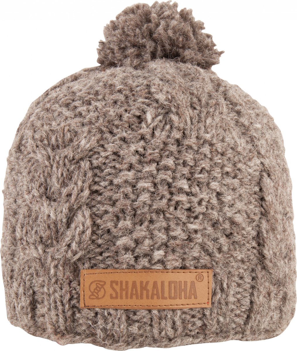 Shakaloha Gebreide Wollen Muts Heren & Dames Beanie Hat van schapenwol met polyester fleece voering - Bjorn Beanie Grey Unisex - One Size Wintermuts