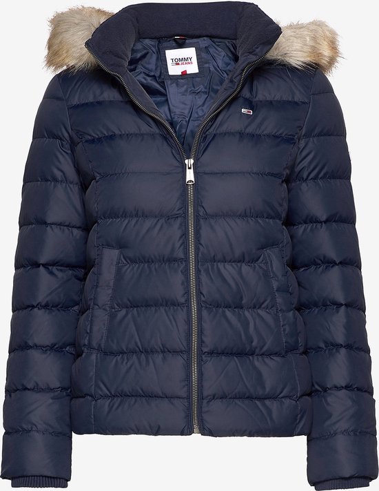 Tommy Jeans Tjw Quilted Tape Hooded Jacket Jassen Dames - Winterjas - Donkerblauw - Maat S