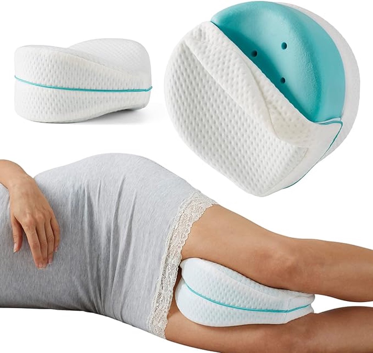 Goedkoopste Orthopedisch Kniekussen - Ergonomisch Beenkussen - Houding Correctie – Zijslaapkussen - Restform Leg PIllow - Been Kussen Medisch Apparaat Origineel Zoals Gezien op TV - Zacht Geheugen Schuim Kussen Voor Benen Slaaphouding Tegen Rugpijn