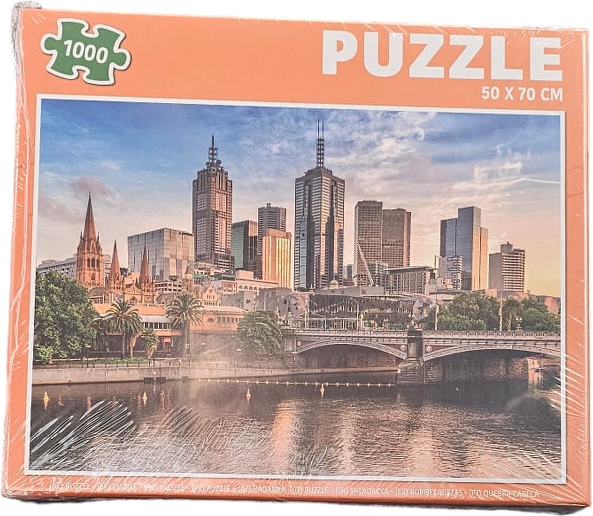 Grafix Puzzel Volwassenen Uitzicht Melbourne Kinderen 1000 stukken Puzzel 1000 stukjes volwassenen Legpuzzel
