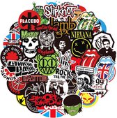 Set van 100 rockband punkstickers - Cool muzikaal rock- en metalthema - Geschikt voor gitaar, laptop, skateboard, waterfles en helm