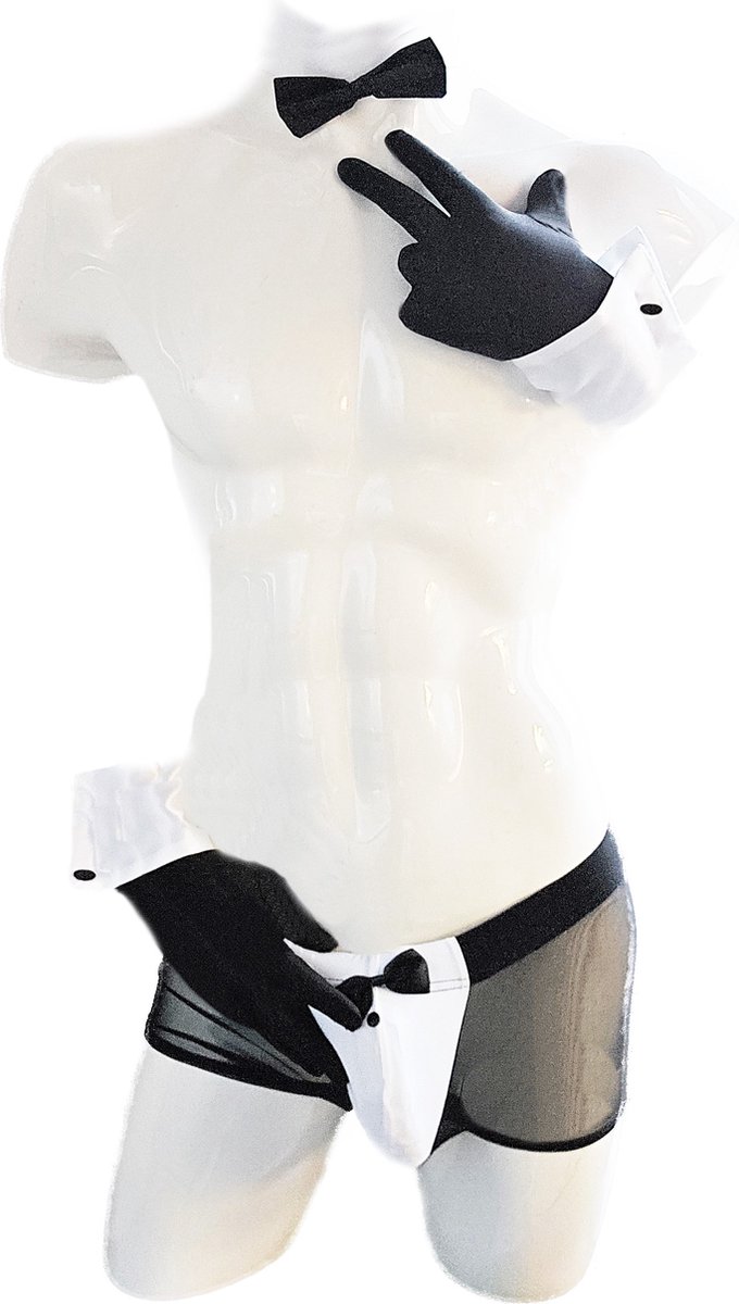 Goedkoopste BamBella® - L/XL Stripper set Man - Gigolo broek kostuum sexy lingerie man heren Strip valentijn kleding