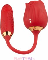 Roos luchtdruk vibrator - Luxe vibrator voor vrouwen - Zuig - Clitoris - 10 zuig vibratie standen Seks speeltje - Sex toys - Erotiek Voor Vrouwen - Met stoot bewegingen - Valentijn