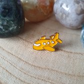 Épingle en émail, broche, épingle, collection, cadeau, avion jaune