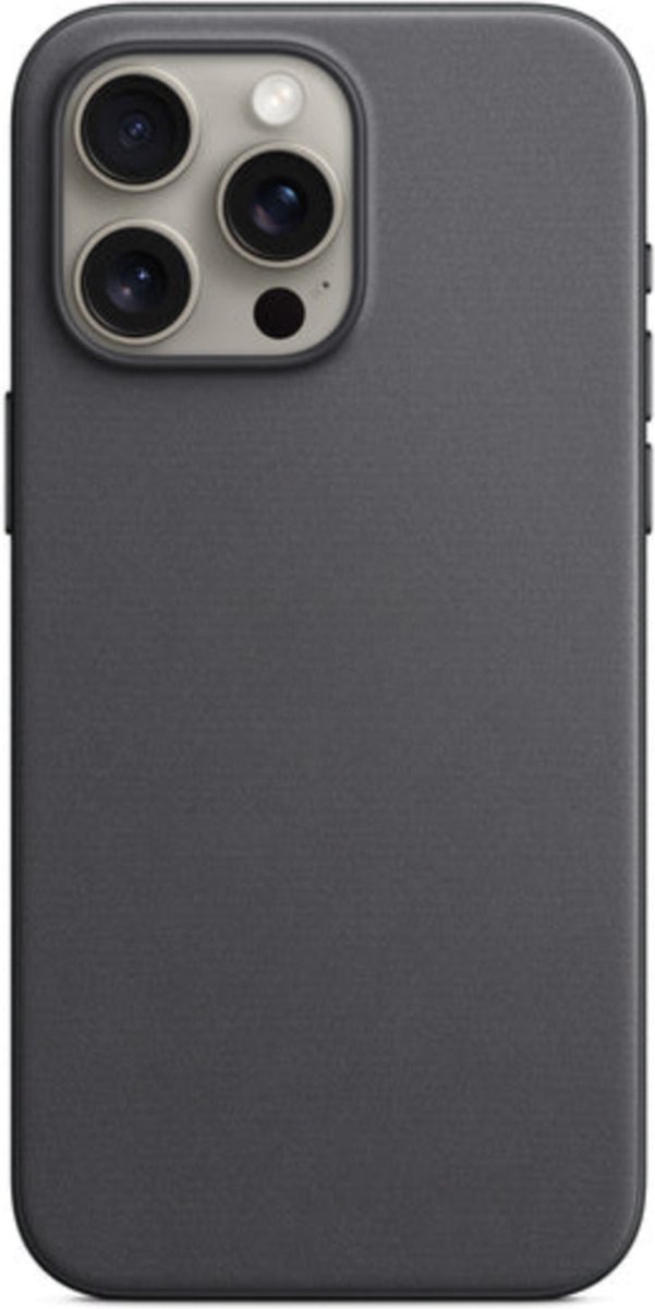 ZenXstore FineWoven hoesje geschikt voor APPLE iPhone 15 Pro Max met geïntegreerde draadloos oplaadbare magneet zwart- dark blue- magneet