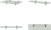 vidaXL Schappen zwevend 2 st 40x10 cm 8 mm glas - Zwevende Plank - Zwevende Planken - Wandplank - Wandplanken