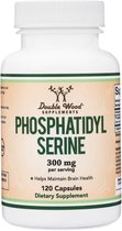 Double Wood Fosfatidylserine | 120 capsules | 150 mg per capsule | Phosphatidylserine | Memory supplement | XL verpakking