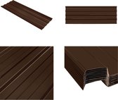 vidaXL 12 st Dakpanelen gegalvaniseerd staal bruin - Dakpaneel - Dakpanelen - Dak Paneel - Dak Panelen