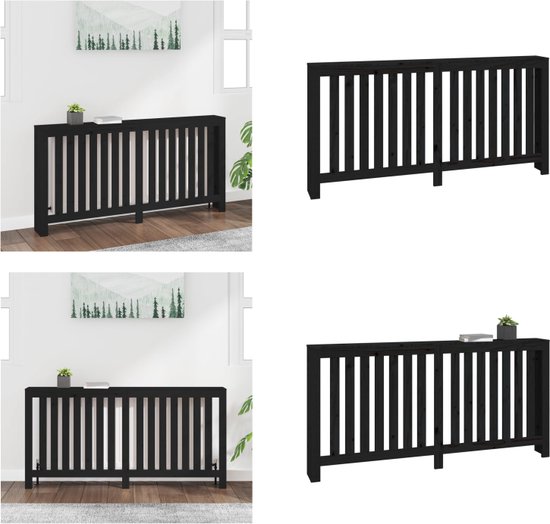 Radiatorombouw 104x20x82 cm bewerkt hout zwart kopen Radiatorombouw 104x20x82 cm bewerkt hout zwart kopen