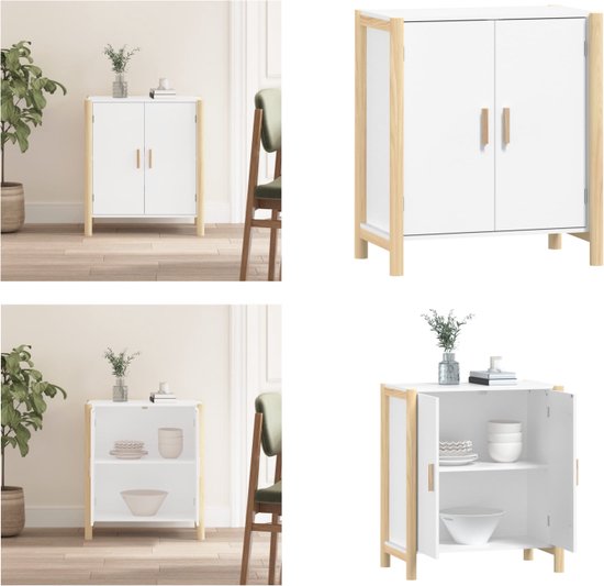 vidaXL Dressoir 80x42,5x93 cm bewerkt hout zwart, kast, opbergkast, bijzetkast, wandkast, houten kast, opslagkast, kasten, wandkasten, opbergkasten