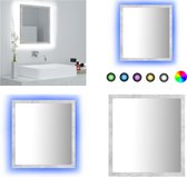 vidaXL Miroir de salle de bain LED 40x8-5x37 cm Acrylique Béton Gris - Miroir - Miroirs - Miroir de salle de bain - Miroirs de salle de bain