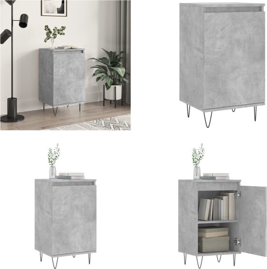 vidaXL Buffet 40x35x70 cm Bois d'ingénierie Béton Gris - Buffet - Commodes - Armoire - Armoire murale