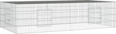 vidaXL-Konijnenkooi-met-2-panelen-220x110x55-cm-gegalvaniseerd-ijzer