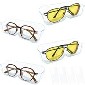 zonnebril organizer brillenhouder muur - 4 stuks glazen opslag om op te hangen bril esthetische kamerdecoratie voor slaapkamer, bureau, nachtkastjes
