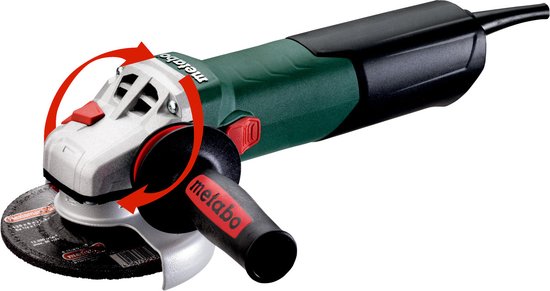 Metabo WEV 17-125 Quick 125mm 1700 Watt haakse slijper - Toerental regeling - snelspanmoer - MVT - VTC