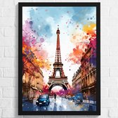 Eiffel Tower Painting Poster - Pop Art - Posters Geschikt om in te lijsten - 43,2 x 61 cm (A2+)
