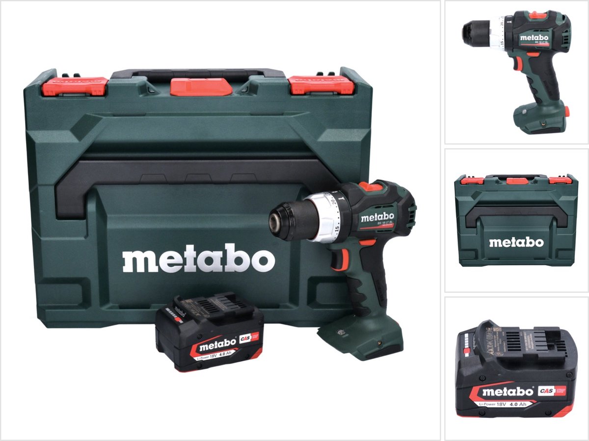 Metabo BS 18 LT BL accuboormachine 18 V 75 Nm borstelloos + 1x accu 4,0 Ah + metaBOX - zonder oplader