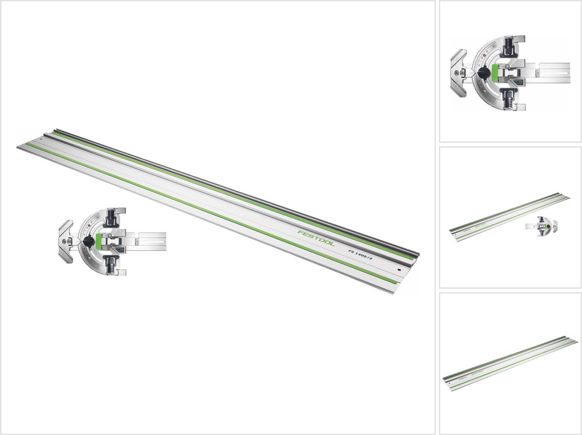 Festool FS-WA hoekgeleider voor geleiderail FS/2 60º zaagsnede + FS 1080/2 geleiderail 1080 mm