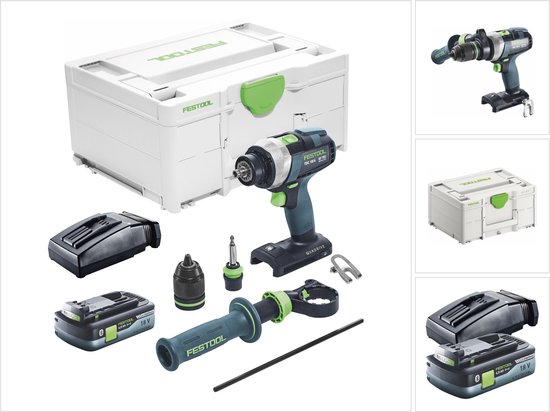Festool TDC 18/4 I-Basic accuschroefboormachine 18 V 75 Nm borstelloos + 1x accu 4.0 Ah + lader + systainer