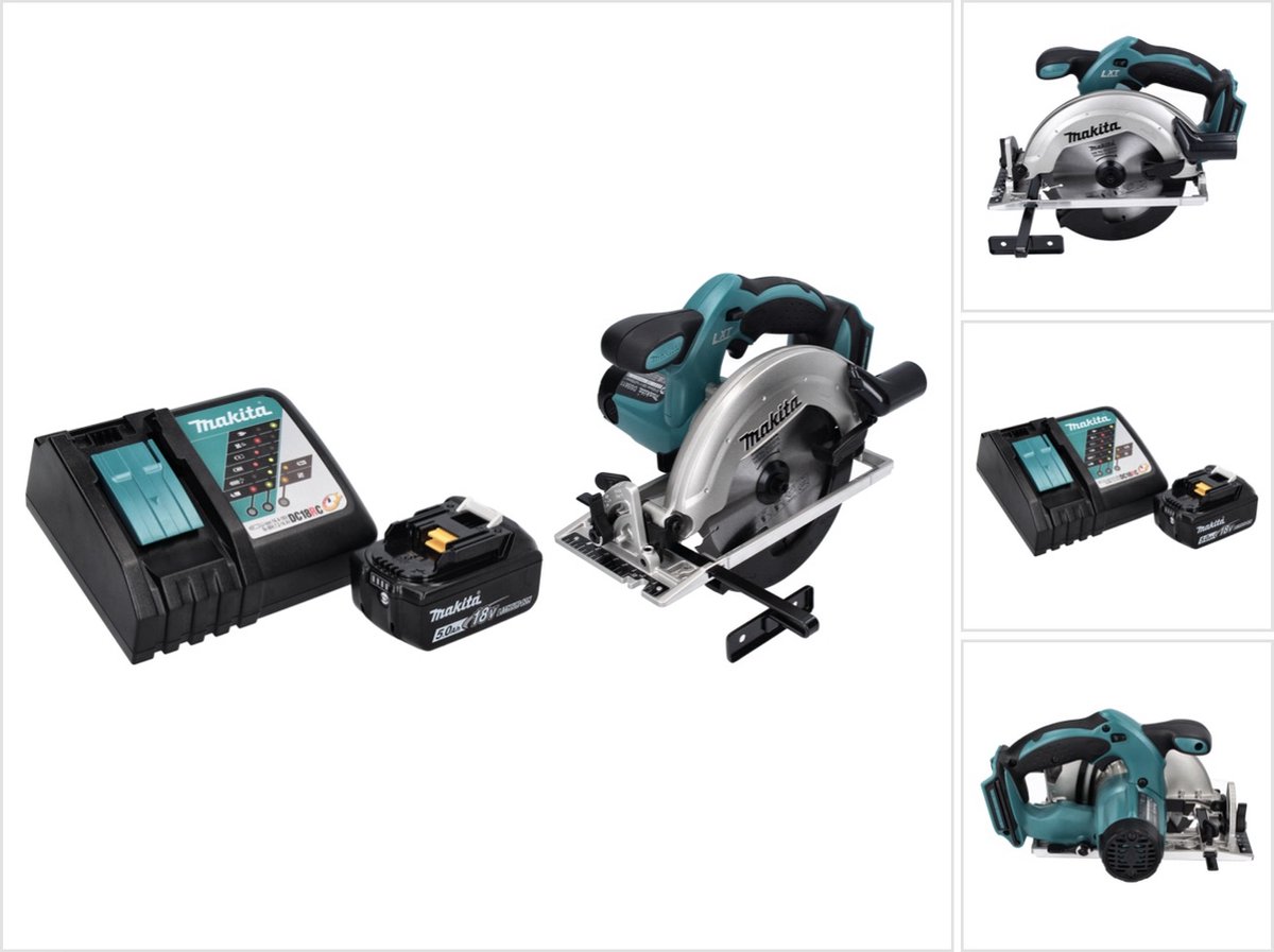 Makita DSS 611 RT1 accu-cirkelzaag 18 V 165 mm + 1x accu 5,0 Ah + oplader