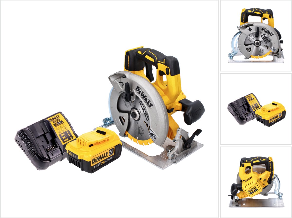 DeWalt DCS 570 M1 accucirkelzaag 18 V 184 mm borstelloos + 1x accu 4.0 Ah + lader