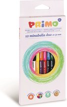 Crayons de couleur hexagonaux minabella duo, bicolores, en boîte en carton, 24 couleurs.