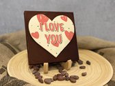 Chocolade Hart van Chocolade | Valentijn cadeau | I Love You chocola | Ik hou van jou kado | Smaak Puur