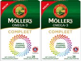 Möller's Omega-3 Compleet Multivitamine- 2 x 28 porties - Multivitamine man en vrouw - Visolie pillen - Visolie met vanillesmaak