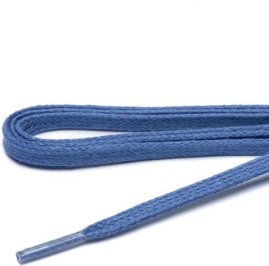 ARIESZZZ Veters 90 cm Blauw wax - Plat - 4 mm breed - 5-7 gaatjes - 2 Paar