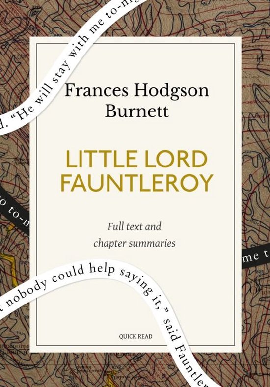 Little Lord Fauntleroy: A Quick Read edition - cover