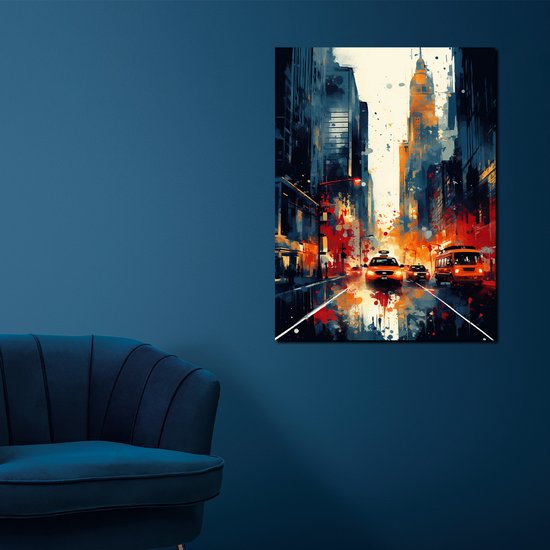 Poster New York Street Art - Taxi - Graffiti Art - Posters à encadrer - 43,2 x 61 cm (A2+)