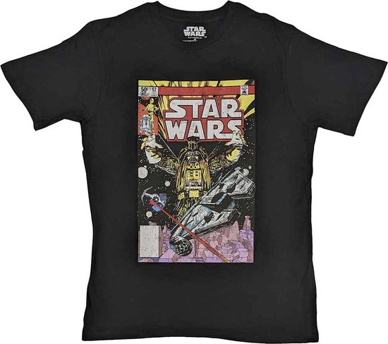 Disney Star Wars - Darth Vader Comic Heren T-shirt - Zwart