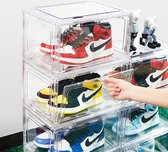 Vermanto Premium Sneakerbox - Chaussures pour femmes - Baskets pour femmes - Boîte - Boîte à chaussures - Système de rangement - Organisateur - Magnétique - Étagère à chaussures - Transparent - 1 pièce