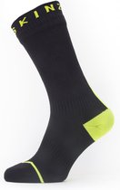 Sealskinz Briston waterdichte sokken Black/Neon Yellow - Unisex - maat L