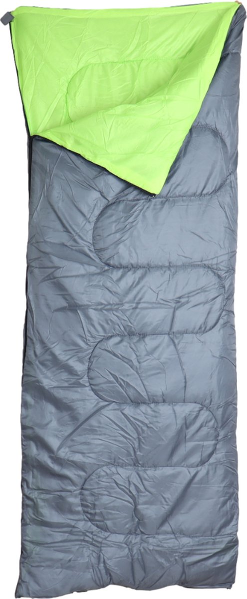 HIXA Slaapzak - Grijs - Groen - 190x72cm - Polyester
