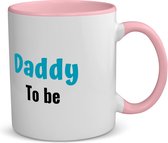 Akyol - daddy to be koffiemok - theemok - roze - Papa - beste vader - vader cadeautjes - vaderdag - verjaardagscadeau - verjaardag - cadeau - geschenk - kado - gift - vader artikelen - 350 ML inhoud