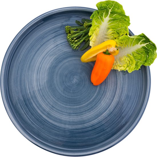 Assiette Mano 28 centimètres Ø - Bleu-Gris