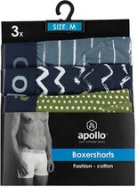 Apollo Boxershorts Heren Maat S Katoen 3 pack Multicolor