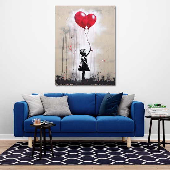 Street Art Banksy Little Girl With Balloons Poster – Graffiti Art Poster – Posters à encadrer – 43,2 x 61 cm (A2+)