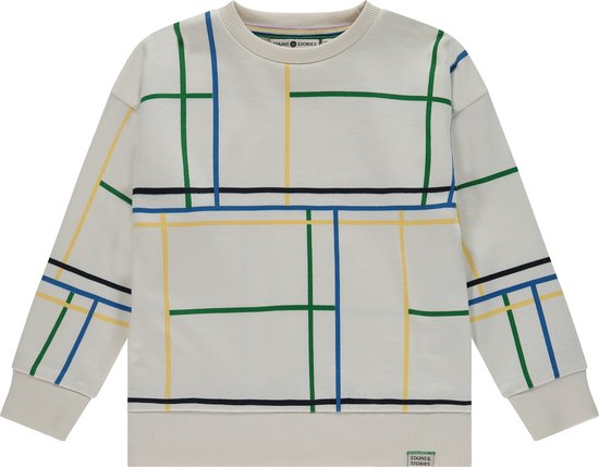 Stains and Stories boys sweatshirt Jongens Trui - cloud - Maat 98