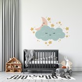 Muursticker Nuages ​​et Lune - 30 x 23 cm - 30 x 23 cm - chambre bébé et enfant - formes
