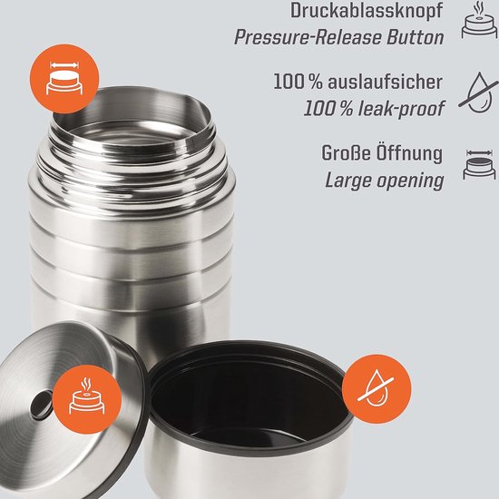 Esbit MAJORIS Thermocontainer, uniseks, volwassenen, roestvrij staal, 600 ml