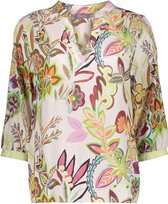 Geisha Blouse Top 43235 20 720 Sand/melon/green Dames Maat - L