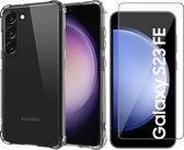 Hoesje geschikt voor Samsung Galaxy S23 FE - Screenprotector Glas - Shockproof Transparant