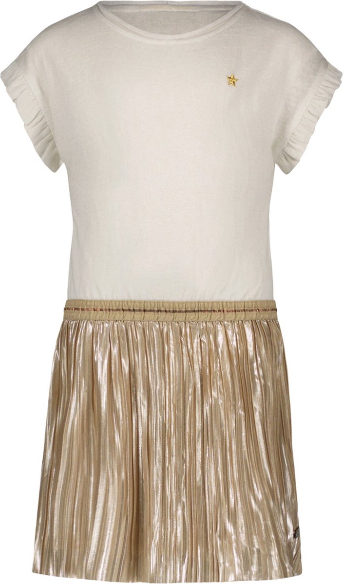 Like Flo F402-5830-B Meisjes Jurk - Off white - Maat 140 op Prijzenvolger.com