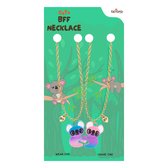 Bixorp Friends BFF Ketting voor 2 met Koala & Hartje - Magnetische Vriendschapsketting - Cadeau voor Beste Vrienden - Goud met Dubbele Hangers! - 45+5cm