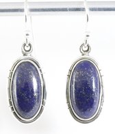 Zilveren oorbellen met lapis lazuli