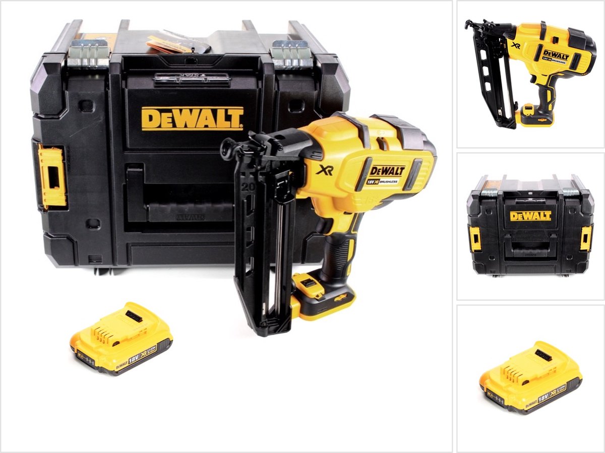 DeWalt DCN 660 NT accuspijkermachine 18 V 32 - 63 mm borstelloos + 1x accu 2,0 Ah + koffer - zonder oplader