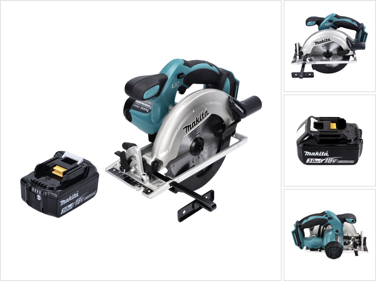 Makita DSS 611 F1 accu-cirkelzaag 18 V 165 mm + 1x accu 3,0 Ah - zonder oplader